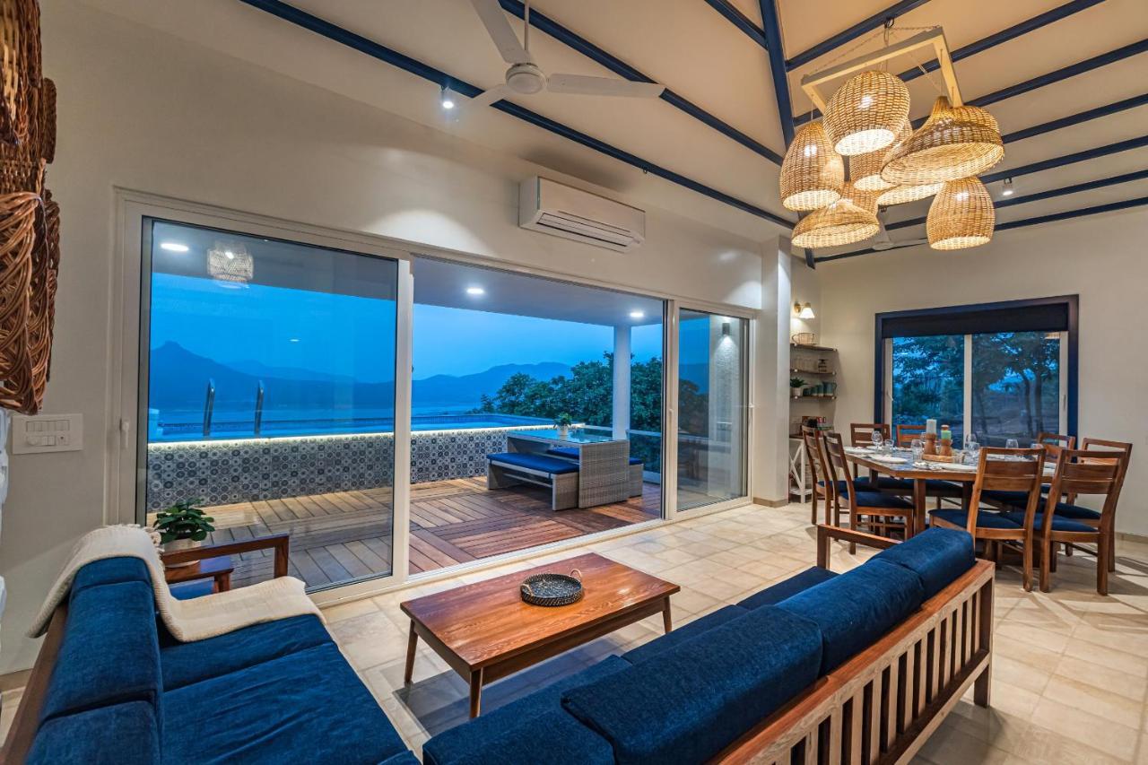 Saffronstays Kaia Waters By Kosha Villas, Pawna - Greek Style Villa With Panoramic View Of Pawna Lake Kolvan Экстерьер фото